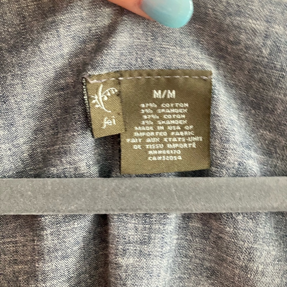 Forever 21 Gray Scoop Neck Bow-Front Blouse - Picture 2 of 3
